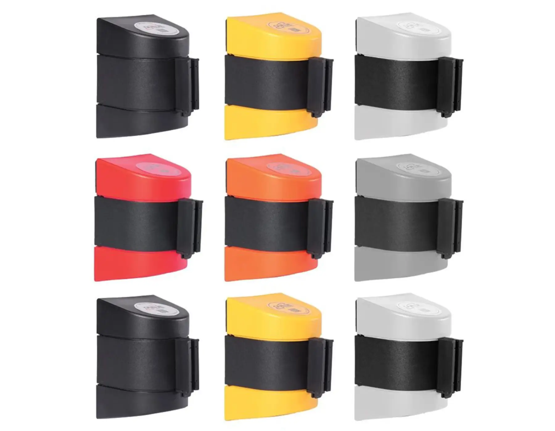 Wall-mounted retractable barriers